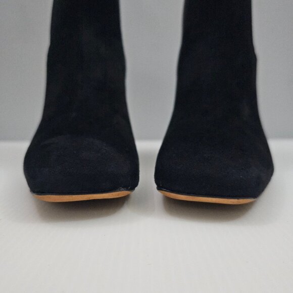 Vince Kimmy Chelsea Ankle Boot Womens 7 Black Suede Block Heel Designer Slip On - Picture 5 of 13
